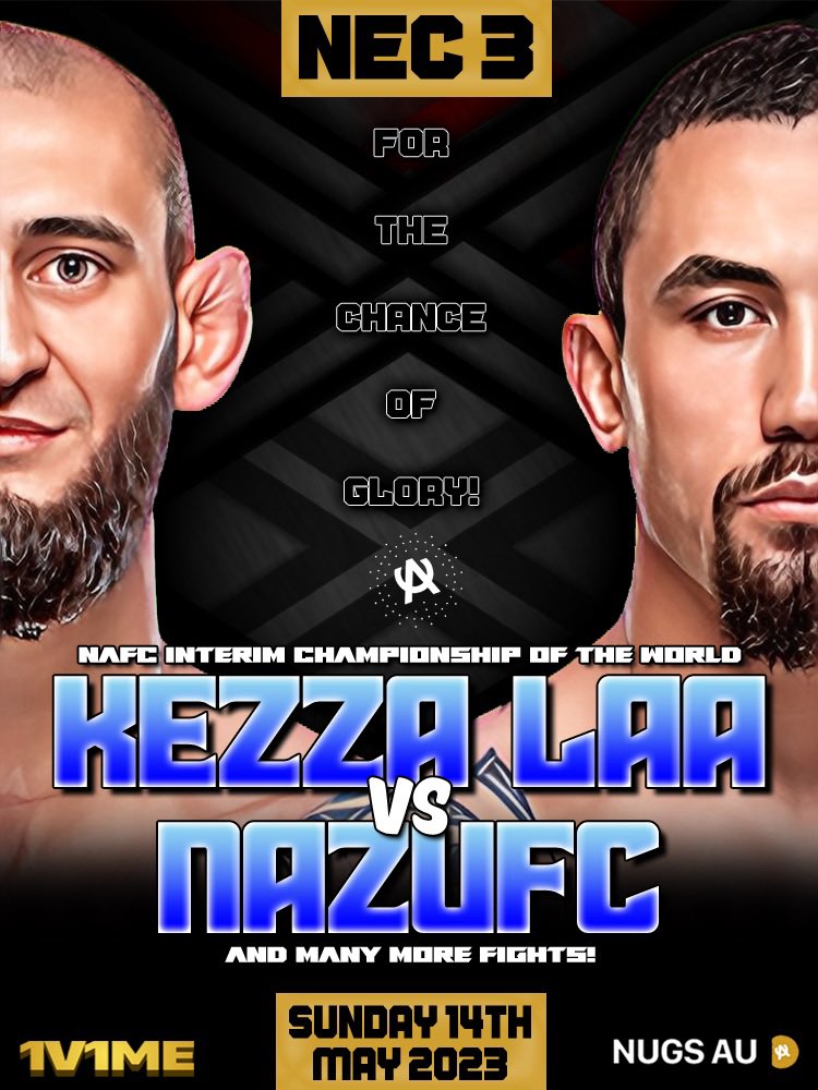 As we enter NEC 3 we have a massive announcement! We have partnered with <a href="/1v1Me/">1v1Me</a> so you can now stake real $$$ and win $$$ on your favourite UFC fighters! Such as <a href="/NazUFC/">NazUFC</a> <a href="/Suave_Jamie/">Suave Jamie 🇮🇪</a> and many many more! 

We believe this is a massive step in the community in making this become a
