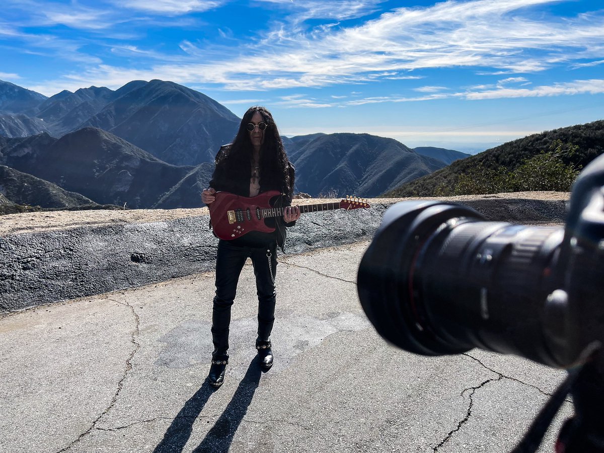 A pic from our video session at the Angeles National Forest, during the filming for the new album “Reset”.
 The first full length video for Reset” is coming. Click here to order bit.ly/3V2szwU.  #mikecampese #newalbum #reset #thetruth #musicvideo #angelesnationalforest