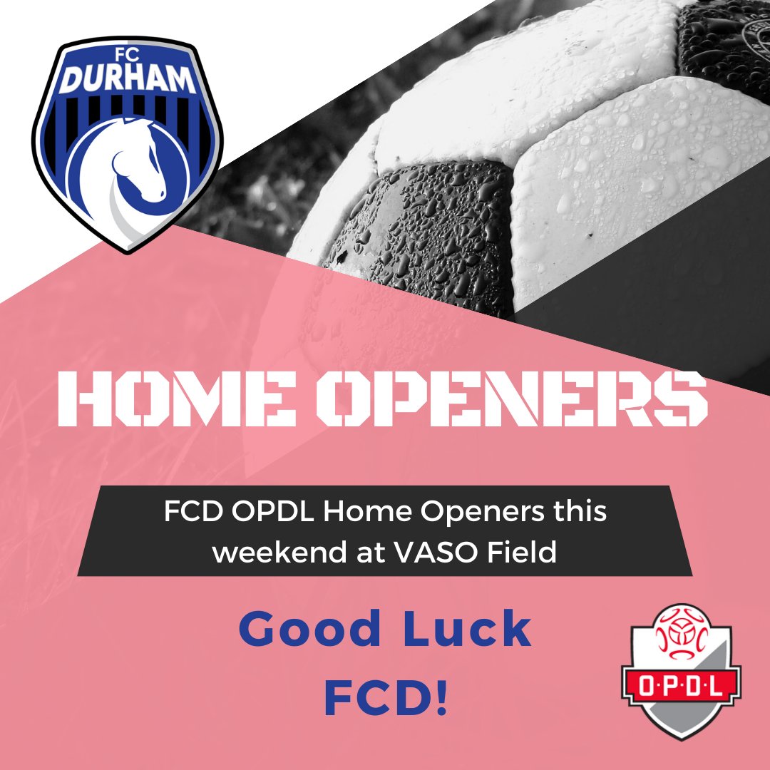 fcdurhamacademy's tweet photo. This weekend we host our home openers for the 2023 @OntarioIsSoccer OPDL Season! Welcome to our incoming teams - it's going to be a great weekend of soccer in the city! https://t.co/M19NIVM06K