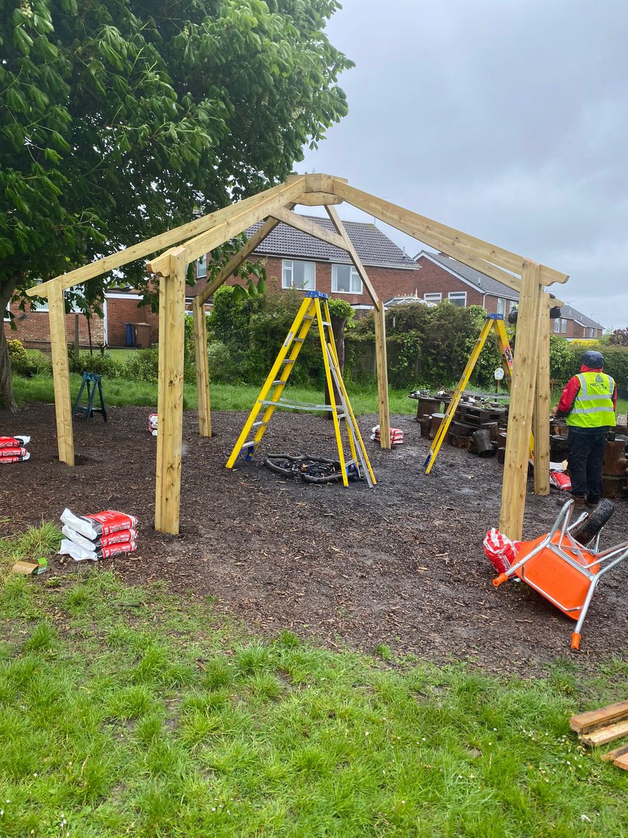 PrecisionTimber's tweet photo. A before and after of @CastleHill_Ips @CHForestschool new 6m x 6m Forest Fire Pit Shelter. What a transformation! 🥰 Thanks for purchasing and for accommodating us today. It’s been a pleasure and we hope the children and staff love it! Cannot wait to see pics of you using it 🥰 https://t.co/f5imCCIpQz