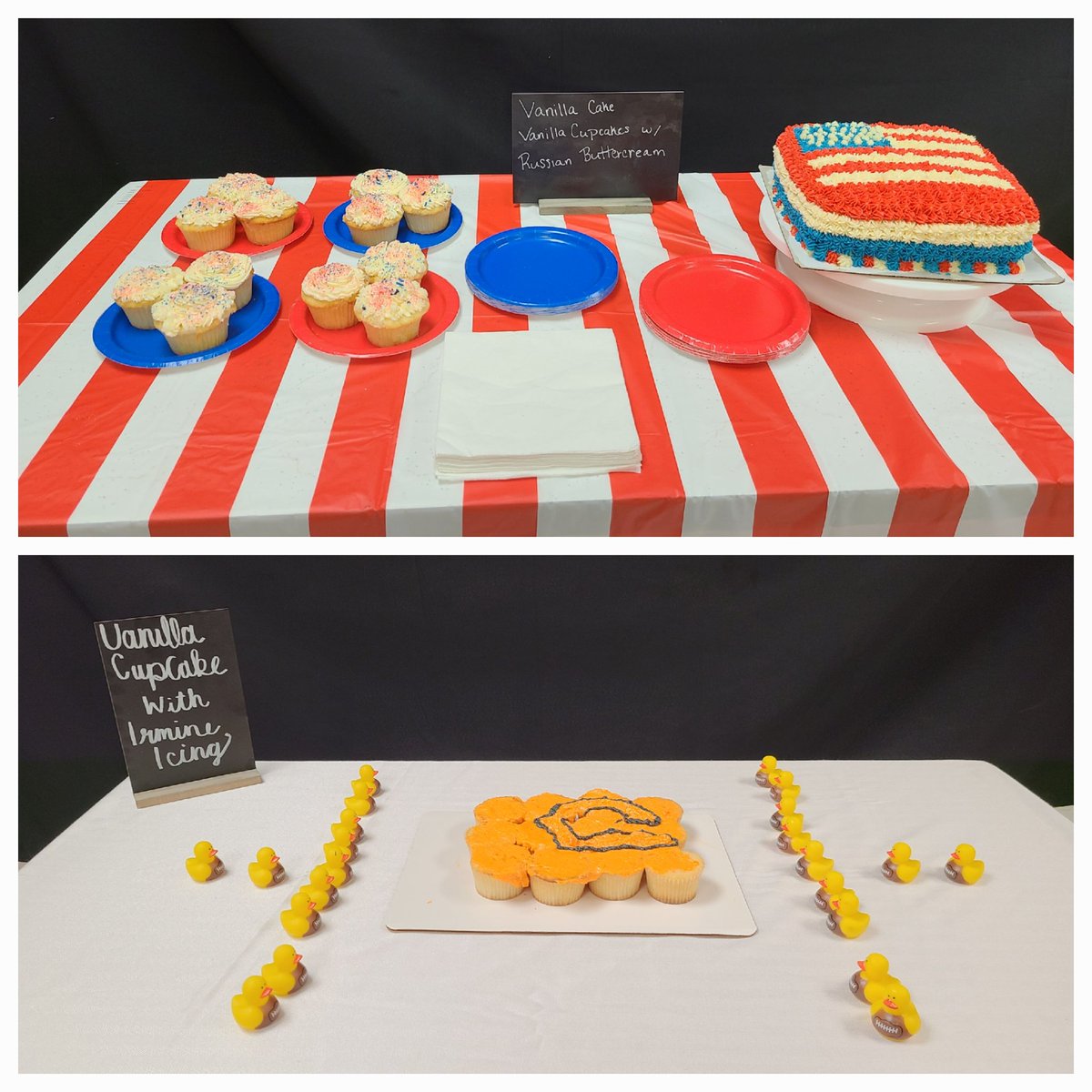 MissALittle27's tweet photo. Can you smell the sugar wafting from Room 129? Cupcake Wars in Nutrition and Culinary and Final Dessert Displays in Pastries! #redbud132 https://t.co/9zClh8ChzL