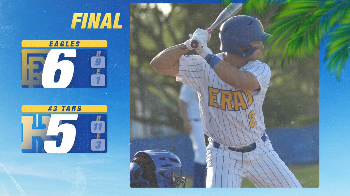 EAGLES WIN!!!! EAGLES WALK IT OFF!!!! Kevin Vittoria touches home in the 11th and the Blue and Gold take the series over No. 3 Rollins with a 6-5 win in 11 innings! #GoERAU