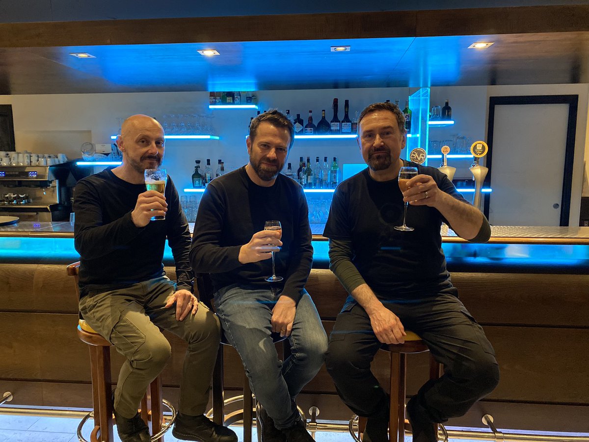 therapyofficial's tweet photo. Made it to the hotel for a quick celebration drink! Cheers gang!

#Top30 #HardColdFire https://t.co/U5stYepyuS