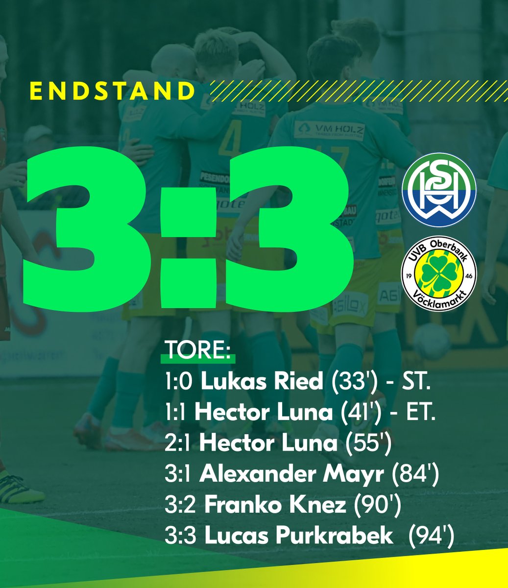 Was für eine Partie!! Die UVB kämpft sich nach einem 3:1 Rückstand eindrucksvoll zurück und ringt der WSC Hertha in der Nachspielzeit ein  3:3 ab. So spielt kein Absteiger. Das fühlt sich an wie ein Sieg. 💚💛💪🏼  #derbysieg #regionalligamitte #rlm #wirwerdenobenbleiben