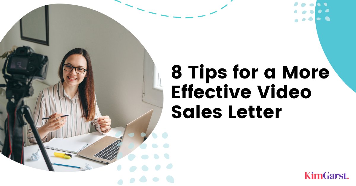 kimgarst's tweet photo. Create an amazingly effective video sales letter that actually sells more of your products and services using these 8 tips. #KimGarst #KimGarstBlog #VideoSalesLetter #VSLEffectiveTips https://t.co/R8iuAVQmjR https://t.co/fFdF3ClSEu
