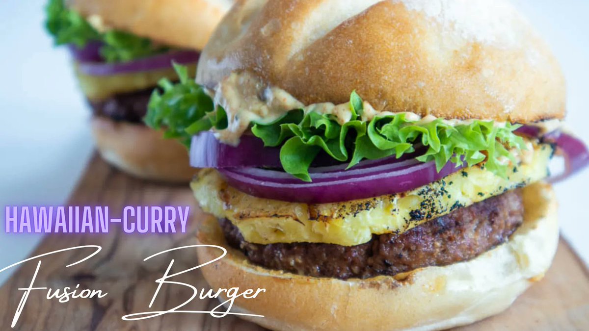 🌴 🌶️ Change up your burger game with this new Hawaiian-Curry Fusion Burger. Beef, Pineapple, Red Onion, Lettuce - all complimented buy a delicious Curry-Garlic Aioli. #recipes #fusionfood #Burgers 
buff.ly/3O0FpeA