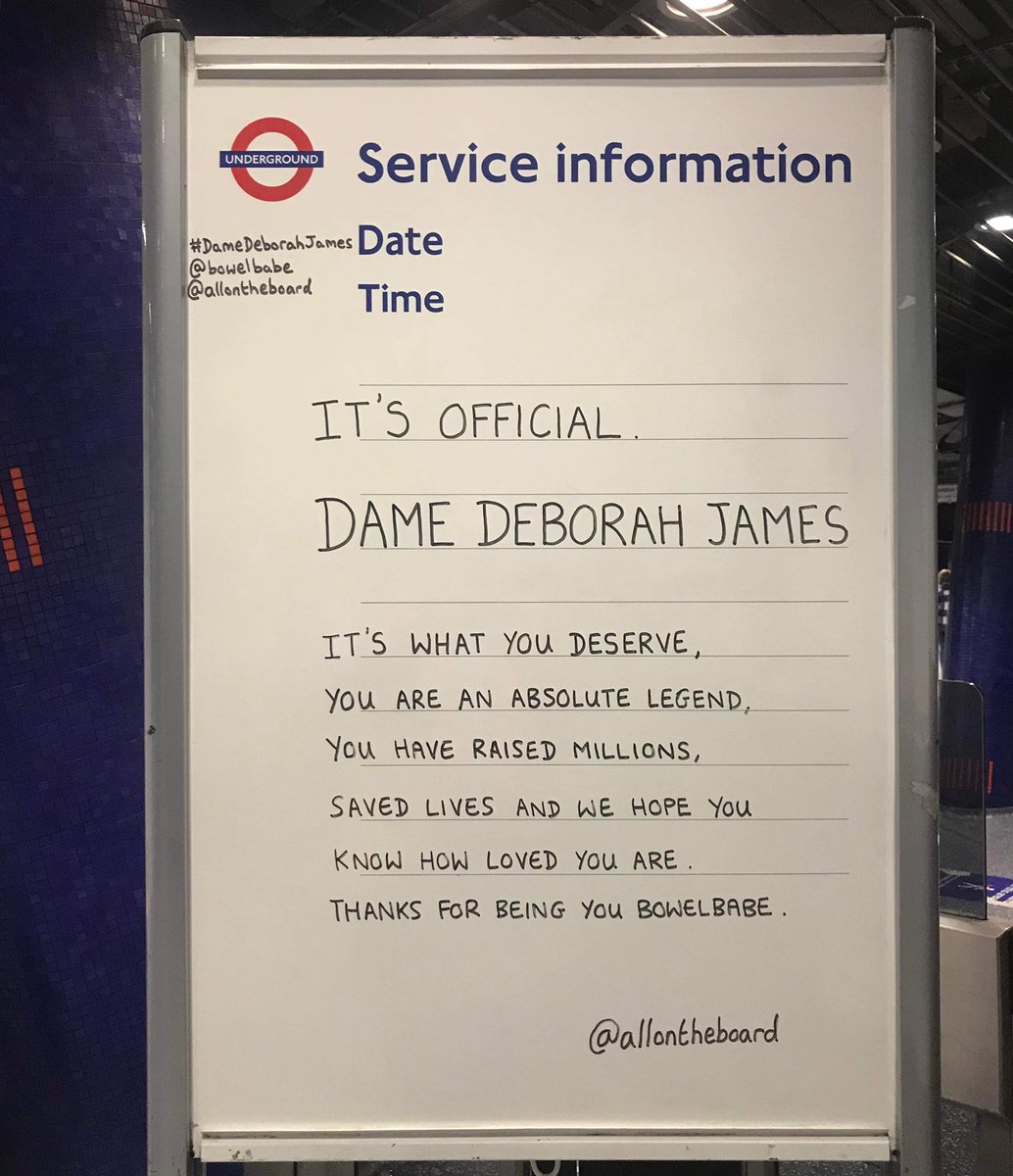 One year ago today the wonderful Deborah James was officially made a dame. Bowelbabe, you will always be missed, forever loved and never forgotten. Your legacy and memory lives on. Sending so much love to your family and friends.

@bowelbabe @BowelbabeF