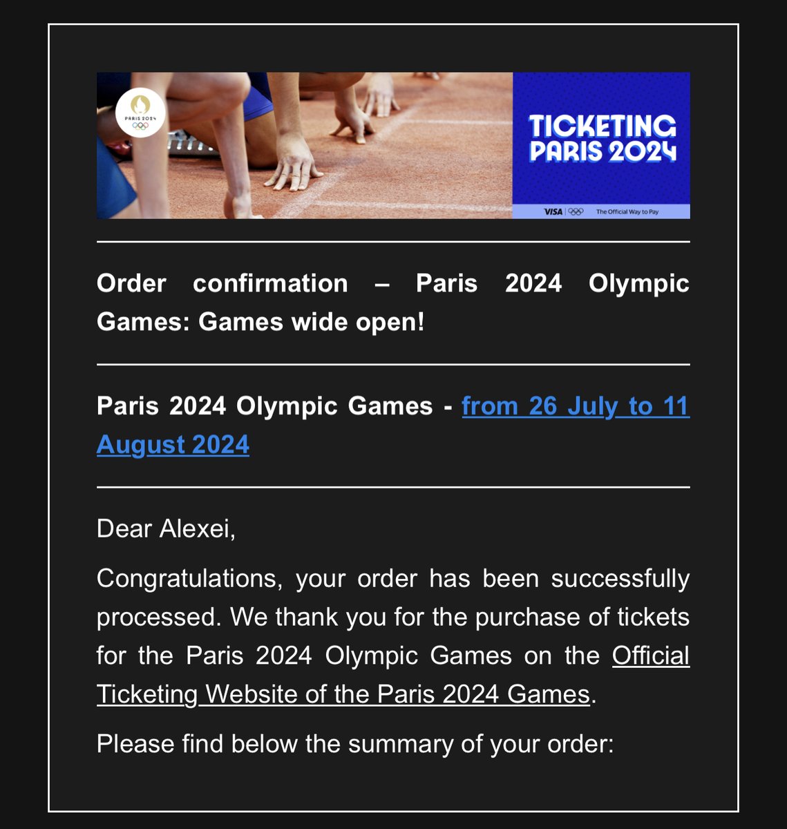 VballAlexSi's tweet image. Got up early this morning during my lottery assigned window of time and managed to grab tickets to the men's and women's volleyball quarterfinals and finals for Paris Olympics 2024. Je suis excité!