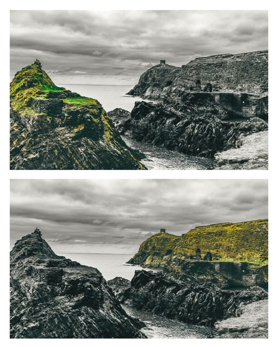 Hayleigh_Max's tweet photo. The green outcrops of the Abereiddy coastline 🟢🌊

See the full triptych on our website 👇
https://t.co/4X7djife9w

#creative #art #photography #wales @CanonUKandIE #coast #selectivecolor #canon #cliffs #photooftheday #photographer #travel #explore #moody #daysout #holidayphotos https://t.co/lHsOJe7HlL