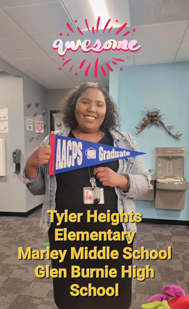 clapperbd's tweet photo. MAA celebrates Ms. Chelsea Hawkins, one of our TSA staff. Ms. Hawkins attended Tyler Heights ES, Marley Middle, and graduated from Glen Burnie HS. @AACountySchools @MonarchAnnAACPS #ProudAACPSGrad #AACPSFamily https://t.co/3tX1pORkqk