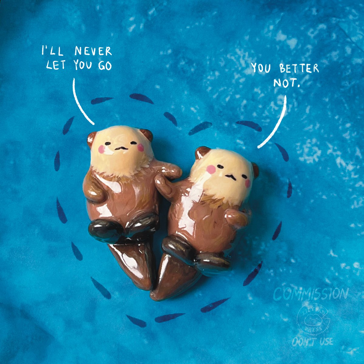 lilypadpress's tweet photo. custom significant otters by me <33 I loved how these turned out, they're so perfect : ) 

DM me on IG for your own custom cute gifts! :3

#clayartist #cute #ArtistOnTwitter #smallbusiness #otters #love #handmadegift #commissionsopen https://t.co/CdI0LT1YK0