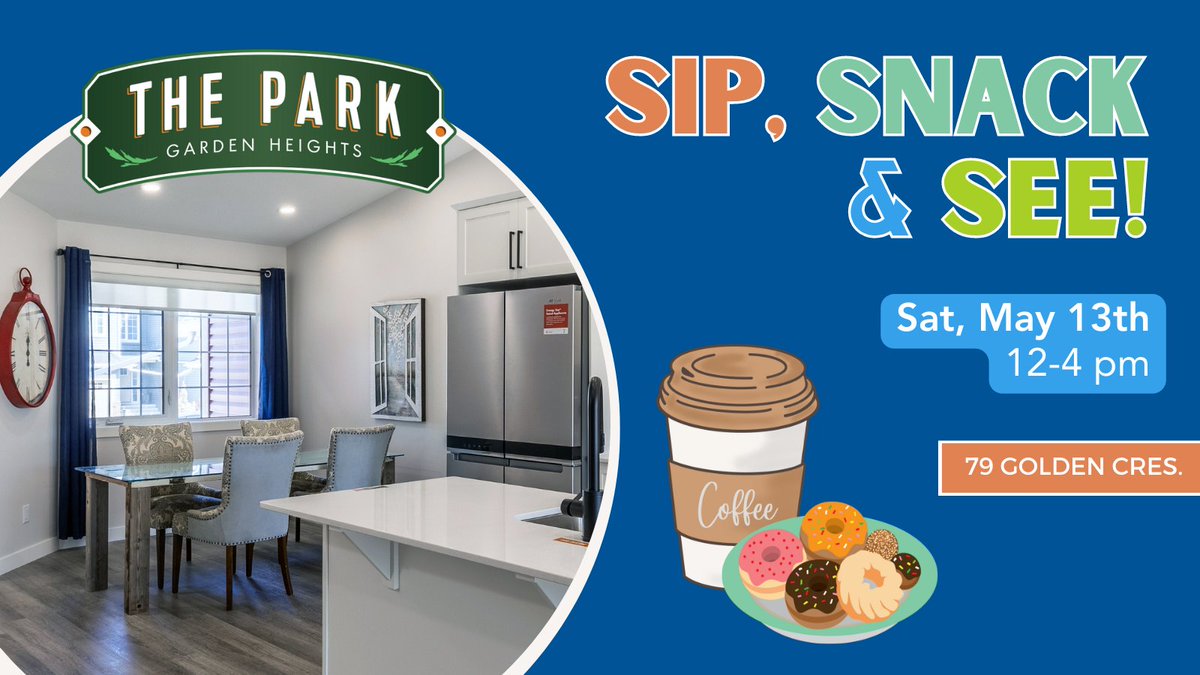 Join us for our Sip, Snack & See Event today from 12-4 pm. Enjoy coffee and treats during your tour of the Yoho #bungalow townhome. Find us at 79 Golden Crescent in Garden Heights.
#avalonhomesreddeer #lifeatthepark #bungalows #townhomesforsale #reddeeralberta