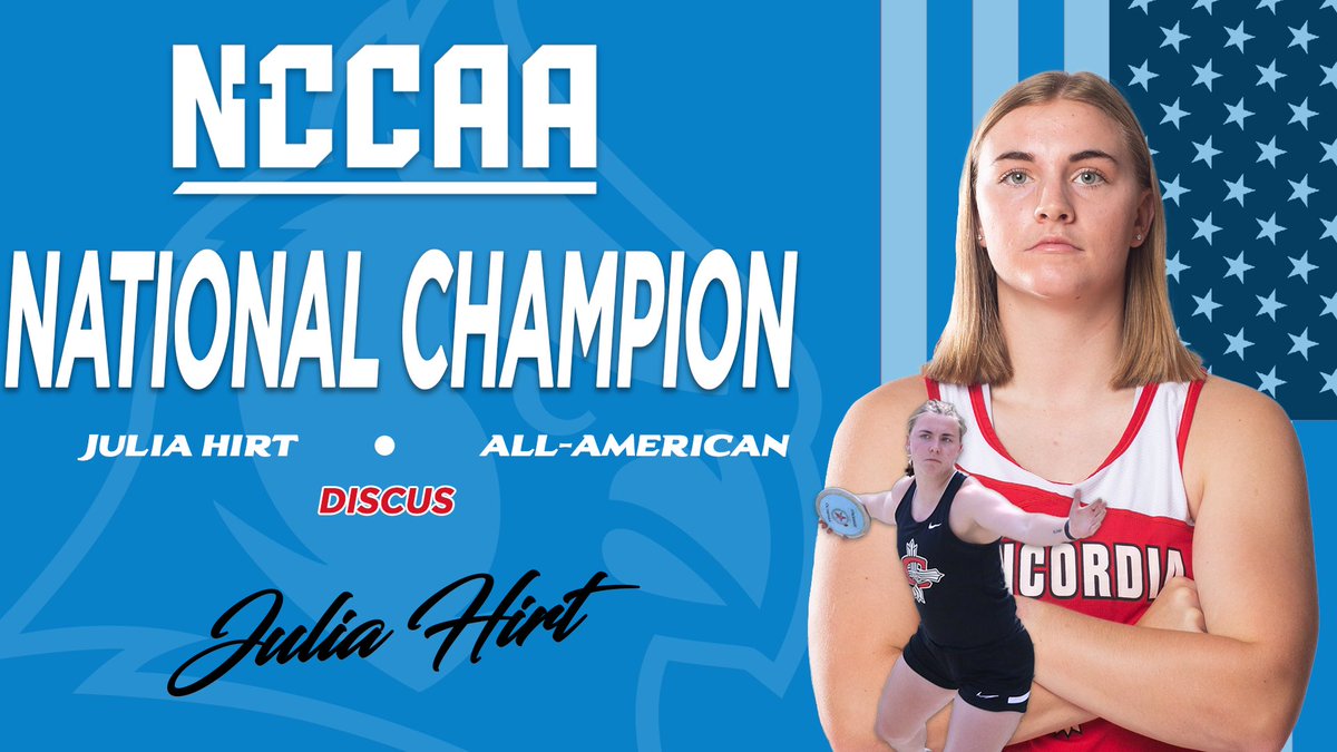 CUAACardinals's tweet photo. 🎽NATIONAL CHAMPIONS🎽

Congratulations to @CUAATFXC athletes Julia Hirt and Lena Korte on winning the discus and shot put events, respectively, at @TheNCCAA Outdoor Track and Field National Championships!! 👏🏆

#gocards https://t.co/phaB3xsVYW