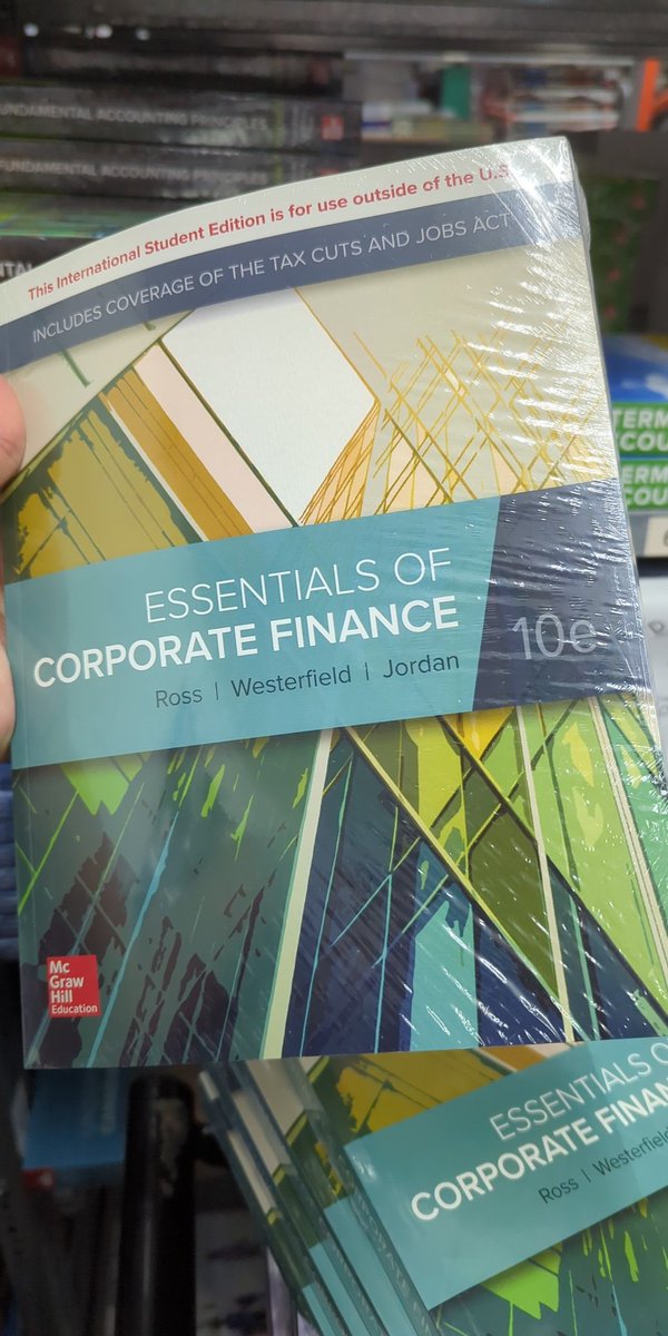 scorpiobkstr's tweet image. In stock!
Essentials of corporate finance 10th edition by Ross with connect code