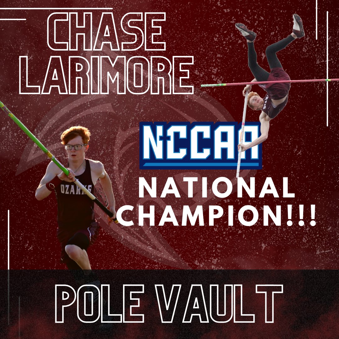 CofOSports's tweet photo. CONGRATS, CHASE LARIMORE!!!

NCCAA-POLE VAULT NATIONAL CHAMPION!!!

Great finishes by our other Cats as well!

Tanner Bailey -4th -5000m
Dawson Heppner-4th-Javelin
Briar Kellem -12th-Javelin
Gavin Fletcher-7th-Shot Put
Caden Robertson-11th-Long JUMP
Great job, Bobcats
@CofOTrack https://t.co/ZnmmER4UR9