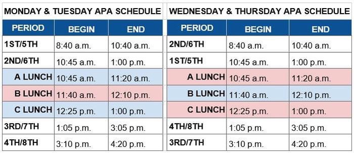 Jefferson HS, SAISD (@jeffersonsaisd) on Twitter photo Next week, we have a modified schedule due to some classes taking an APA Exam. Please follow the following bell schedule for all classes Monday-Thursday. NO MASCOT TIME- report directly to the class you have for that period. <a href="/SAISD/">San Antonio ISD</a> <a href="/SAISD_CI/">SAISD Curriculum, Instruction, & Assessment</a> Next week, we have a modified schedule due to some classes taking an APA Exam. Please follow the following bell schedule for all classes Monday-Thursday. NO MASCOT TIME- report directly to the class you have for that period. <a href="/SAISD/">San Antonio ISD</a> <a href="/SAISD_CI/">SAISD Curriculum, Instruction, & Assessment</a>