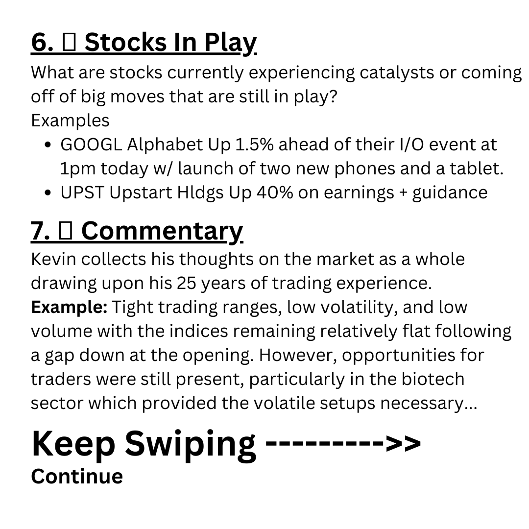matthew_huo's tweet photo. I spent 3 hours talking with a 25-year trading veteran. He's made a full-time living from day trading for over two decades. Here's his exact morning gameplan so you can copy it...