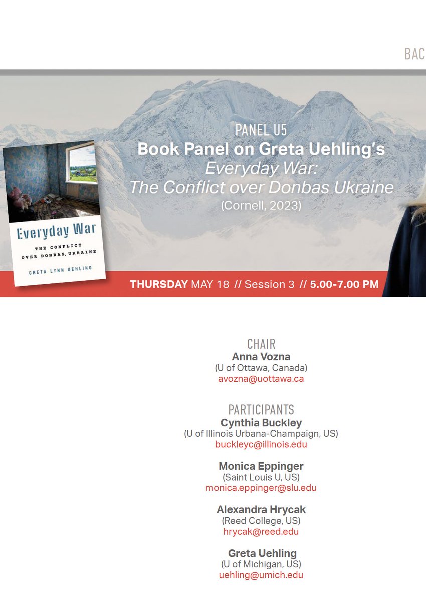 greta_uehling's tweet photo. Absolutely can't wait for #ASN2023 next week! Panel on my book Thursday with esteemed colleagues Cindy Buckley, Monica Eppinger and Alex Hrycak
#Ukraine #Everydaywar #Humanitariancrisis #Україна #IDPs https://t.co/oTT3tXz46q