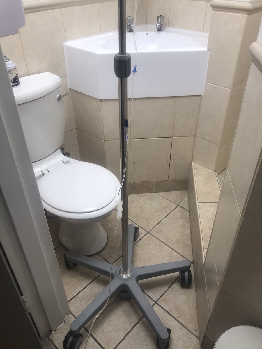 The_Leong_King's tweet photo. Whoever designed the bathrooms at Sandton Mediclinic should be banned from the architectural profession! How do you expect patients who are mobility impaired,recovering from surgery&connected to a drip stand supposed to use the toilet?🚽FFS🤬 #SACAP #SAIA #Architecture #Design https://t.co/ov9CaEFGxj