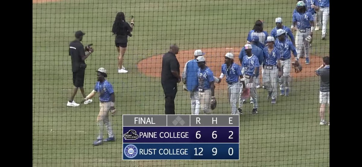 <a href="/RustBaseball/">Rust College Baseball</a> claws it’s way back from a 5-5 tie to defeat Paine College 12-6 and earn a spot in the NAIA Division Final against No. 4 Florida Memorial. A rematch of the first round game, the teams meet Friday evening at 7:30 p.m.

Watch LIVE at YouTube.com/blackcollege9s