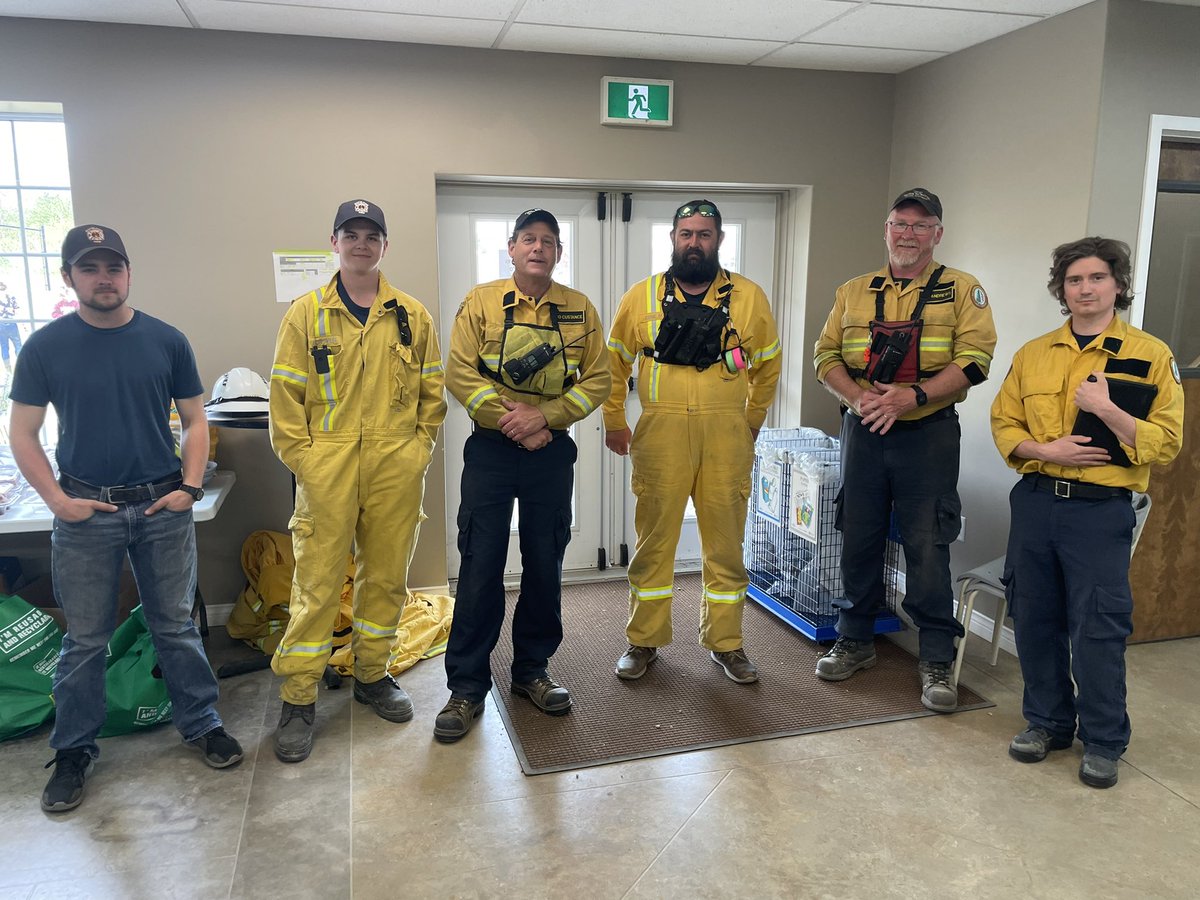 These guys are among the over 100 brave men and women who have been fighting the forest fires in Havelock. They have successfully contained what was a fire that spanned over 100 hectares and protected all of the nearby homes. Thank you to our firefighters &amp; those who support them