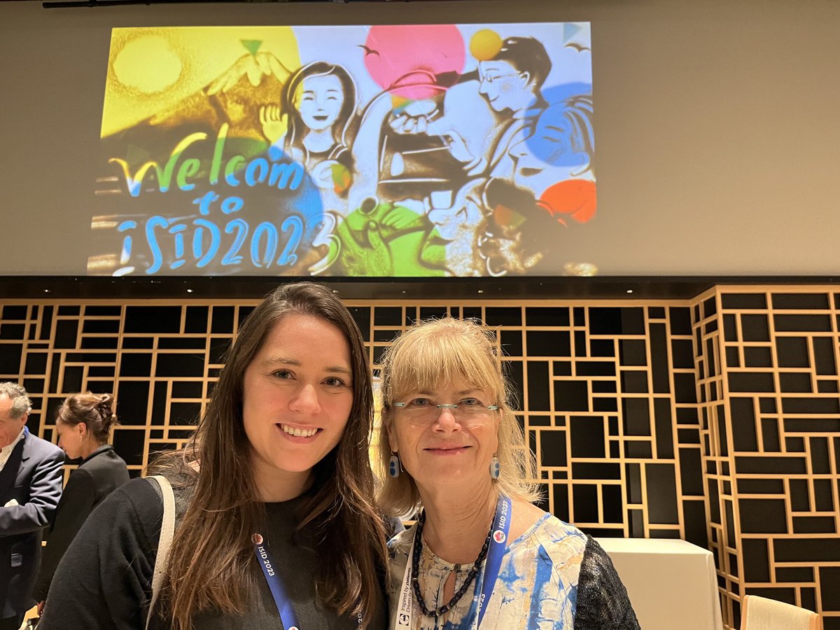 ⁦<a href="/AbbeyLPerl/">Abbey L Perl, PhD</a>⁩ and ⁦<a href="/kjgreen47/">Kathleen J Green</a>⁩ enjoying great food and global collegiality at the presidents dinner ⁦<a href="/ISID2023Tokyo/">ISID2023Tokyo</a>⁩ !