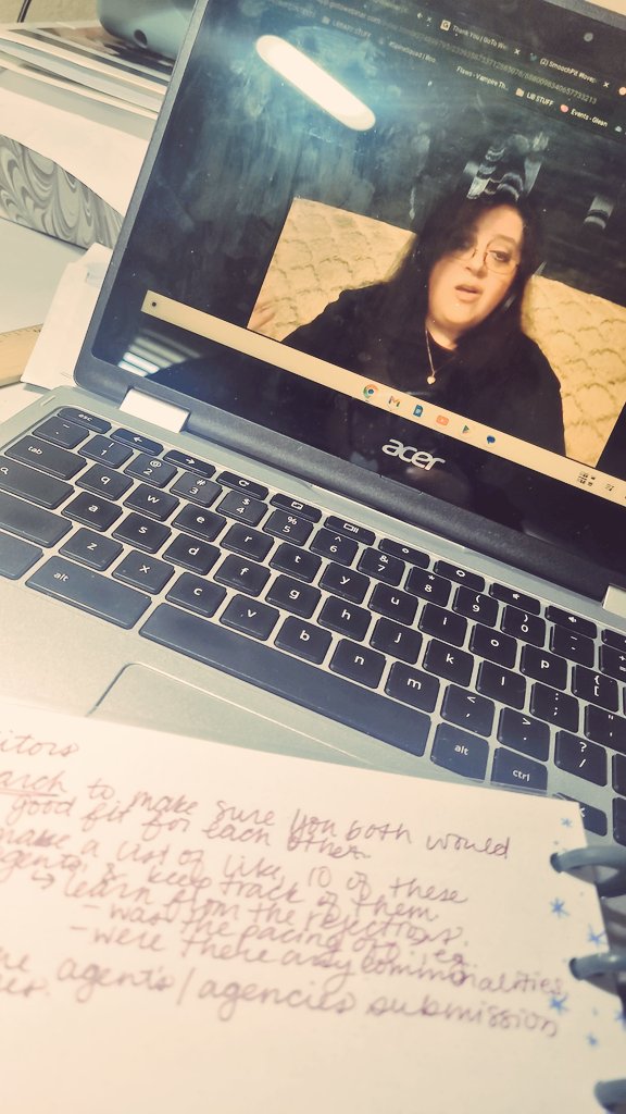 sam_e_camero's tweet photo. @BrianKlems @ssnow_lit_agent #flaww
I am TRULY enjoying this session. Ms. Snow, you are really making things click. I appreciate you and your time. #effective #queryletter #amwriting #amwritingfiction #amquerying #yalit #queryprep https://t.co/gCRinsKVGF
