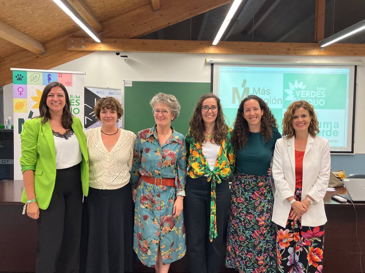 Mujeres en defensa de la tierra: "Mar menor y Doñana: dos ecocidios y una solución" <a href="/EHuytebroeck/">Evelyne Huytebroeck</a> <a href="/europeangreens/">European Greens</a> @EQUORM @Equo <a href="/GC_Esperanza/">Esperanza Gómez</a> @maspaisAND <a href="/MarGlezBaez/">Mar González 🌻🍉</a> <a href="/VerdesEquo_And/">Partido Verde Andaluz 🌻</a> <a href="/maria_gimenez1/">maria_gimenez</a> <a href="/MasRegion_es/">Más Región 🇵🇸</a> <a href="/MasCartagena_/">Más Cartagena</a>