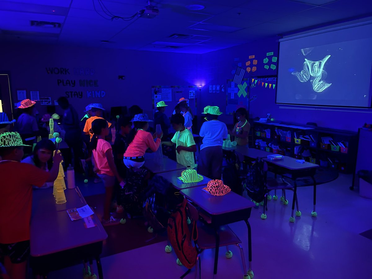 We ended glow day with a cup stacking challenge. It was the best day ❤️❤️