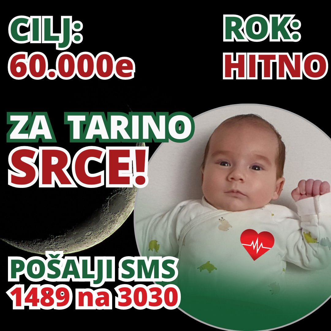 Tara je 1,5 mesečna beba i u jako kratkom periodu mora da obavi operaciju srca! Na nama je da joj damo šansu za život, iznos nije veliki, ali je rok kratak i narod uspavan. 
Na Ribnirak nismo mogli da utičemo, ovde možemo. Imamo li izgovor? SMS, retweet, šta te košta?