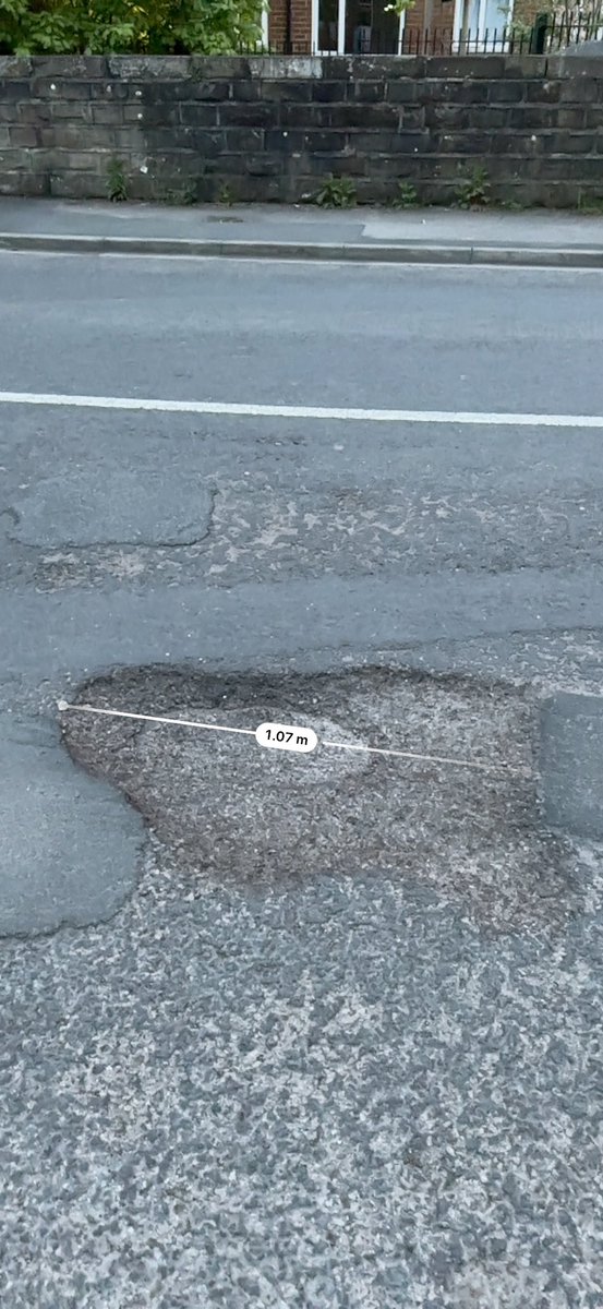 tajbcooper's tweet photo. @KirkleesCouncil Here’s the disgusting state of Balme Road, Cleckheaton. Reported.  Just another example of years of neglect and under investment in infrastructure.  #potholes https://t.co/5BB5jQ6s5J