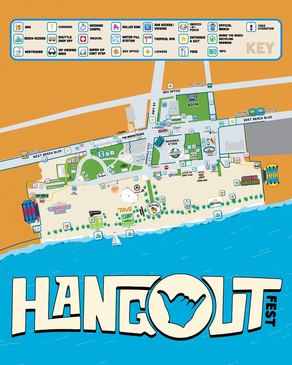 Hangout Fest map