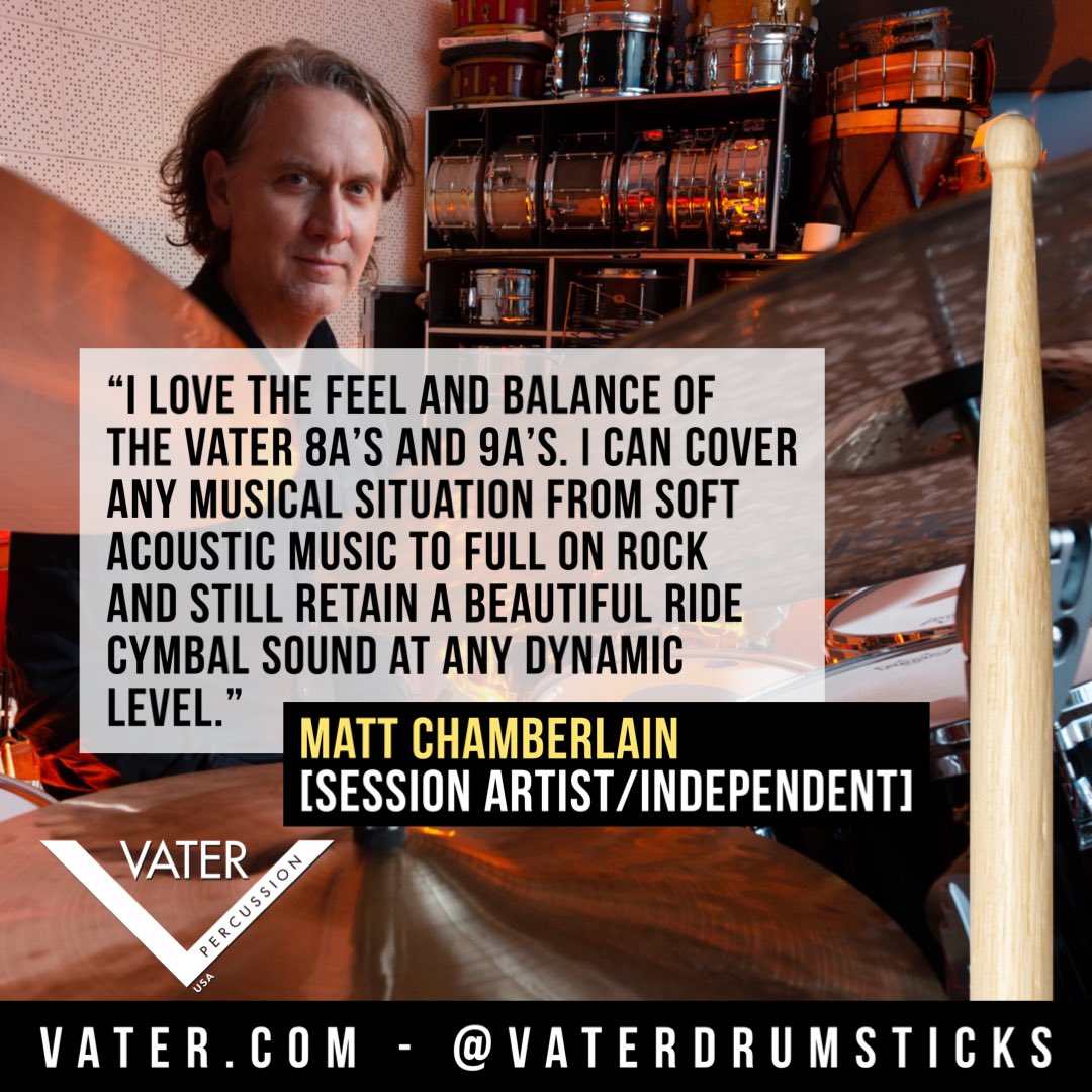 We are all about giving you options. Both the @vaterdrumsticks 8A and 9A models are available in hickory and maple versions. Very responsive and versatile models with a clean tone from around the drums from the barrel tip. Vater.com