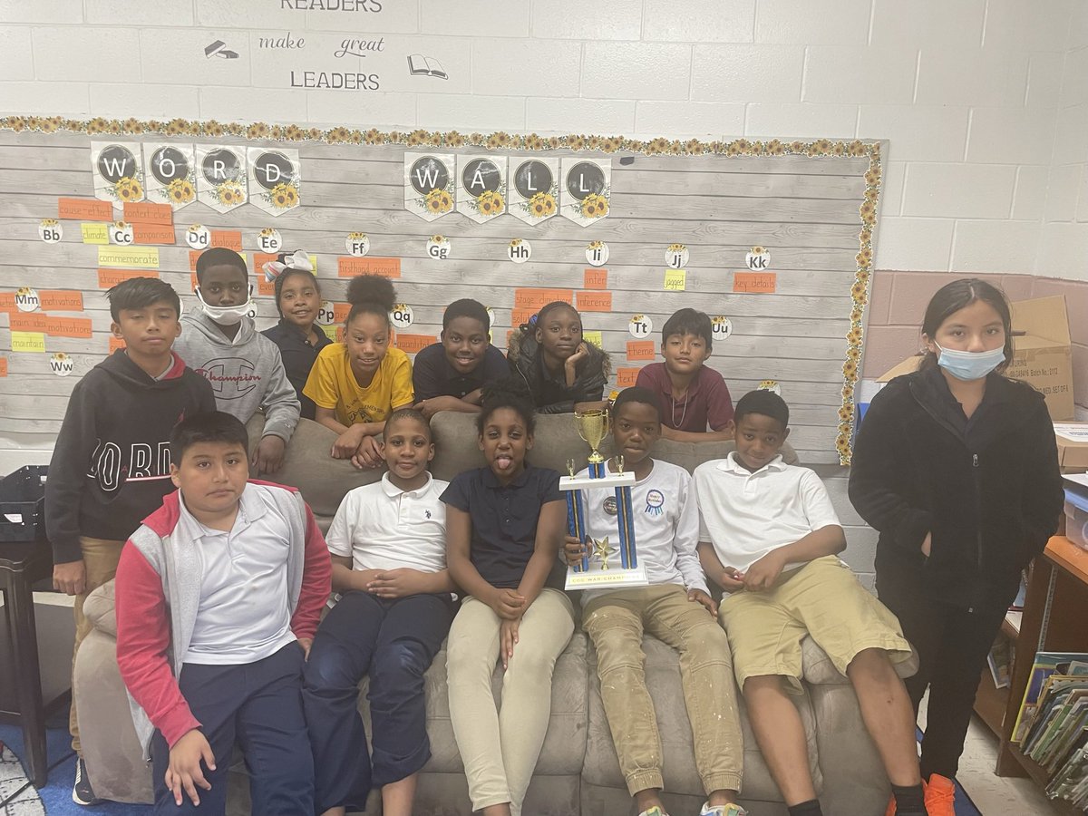 LBYBullDogs's tweet photo. Ms. Jones’ homeroom are the EOG War winners for this week. Congratulations to our fourth grade scholars. #SHAPEᵗʰᵉʸᵃⁿᶜᵉʸʷᵃʸ https://t.co/2OqKCMR6QY