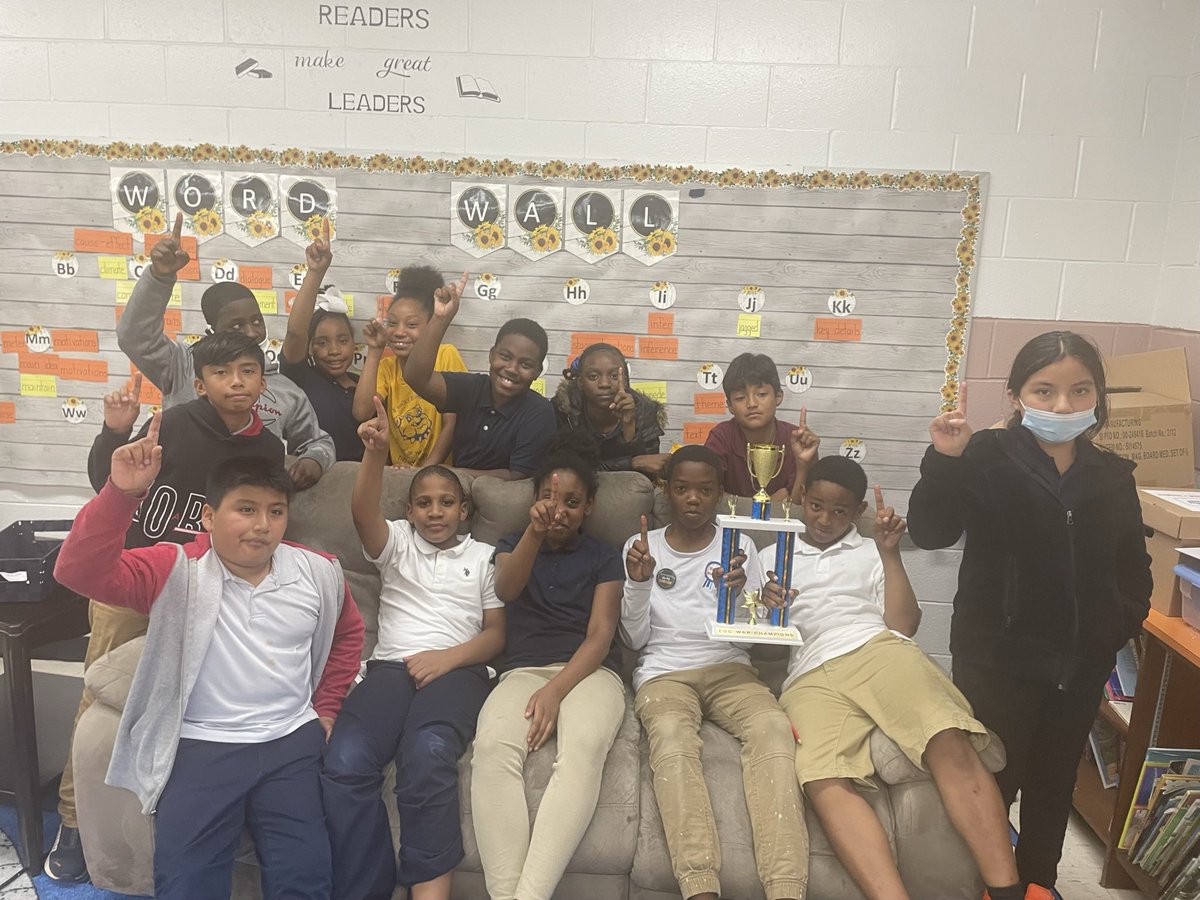 LBYBullDogs's tweet photo. Ms. Jones’ homeroom are the EOG War winners for this week. Congratulations to our fourth grade scholars. #SHAPEᵗʰᵉʸᵃⁿᶜᵉʸʷᵃʸ https://t.co/2OqKCMR6QY