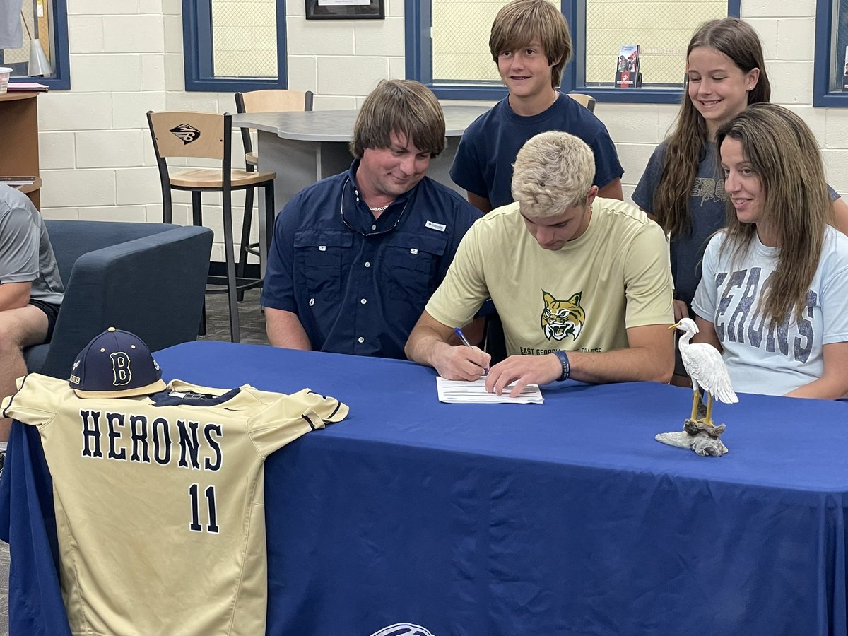 Really excited for <a href="/aidanadams05/">Aidan Adams</a> and his commitment and signing to <a href="/EG_Baseball/">East Georgia State College Baseball</a> #DOTHEWORK #GOHERONS <a href="/bcheronbaseball/">Brantley Baseball</a> <a href="/Heron_Athletics/">Brantley County Athletics</a>