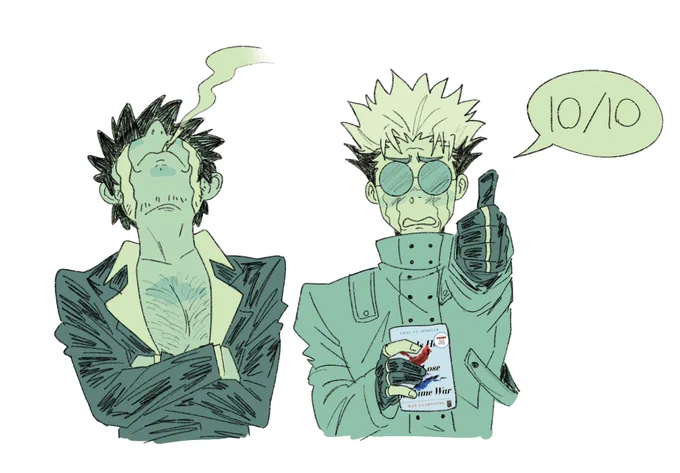 old men reading current amazn bestseller #trigun