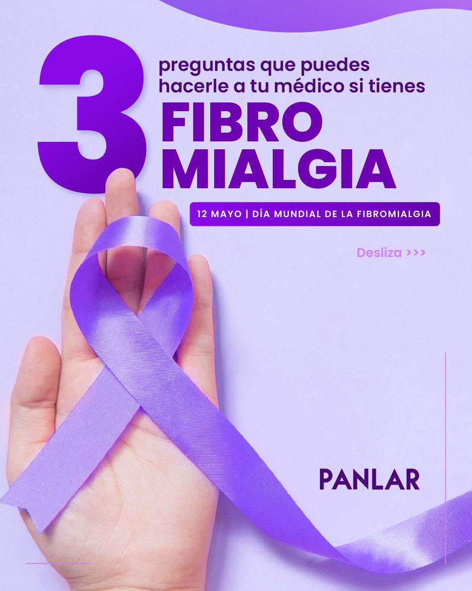 PanlarLeague's tweet photo. 🟣Tu consulta es tu oportunidad de obtener respuestas y conocimientos que te ayudarán a cuidar mejor de ti mismo. ✍🏼Aquí te presentamos 3 preguntas que puedes hacerle a tu médico si tienes Fibromialgia. #PacientesPANLAR #DíaMundialDeLaFibromialgia https://t.co/2y3K9pPXbH