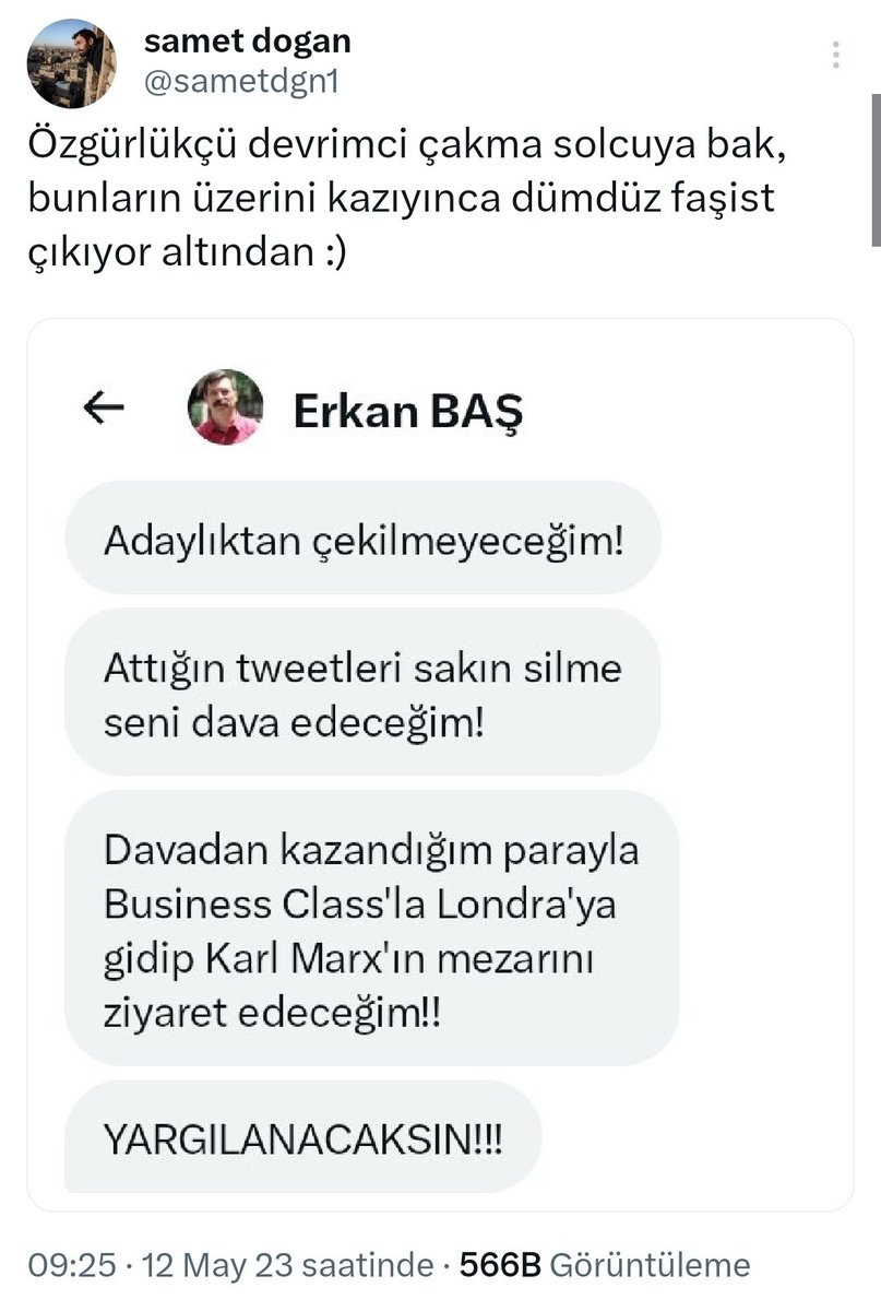 dgnergun's tweet photo. Genel başkanımızın bu kişiyle bir yazışması olmamıştır. 
Lütfen bu yalancı ve terbiyesiz kişiden uzak durun.
Bu sahte görüntüyü ilk olarak AKP'li bir troll paylaştı (2. görsel) Ardından bu kişi paylaştı. AKP'nin ürettiğini, bu yaydı. 
Muhtemelen aynı kaynaklardan besleniyorlar... https://t.co/mvVCEo9hUL
