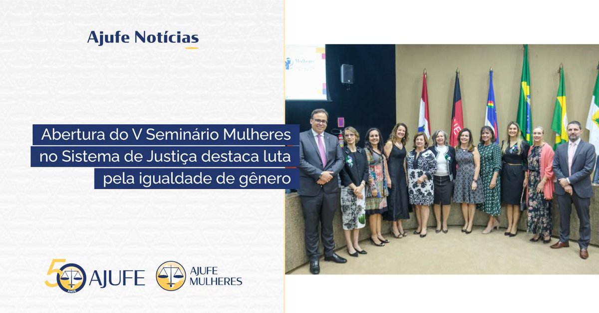 O #VSeminárioMulheres começou ontem (11/5) no TRF5, no Recife (PE). Iniciativa, realizada pela <a href="/ajufemulheres/">Comissão Ajufe Mulheres</a> debate, entre outros temas, a diversidade no Judiciário, participação feminina na política e o combate à misoginia. Leia: bit.ly/3MlLX6b