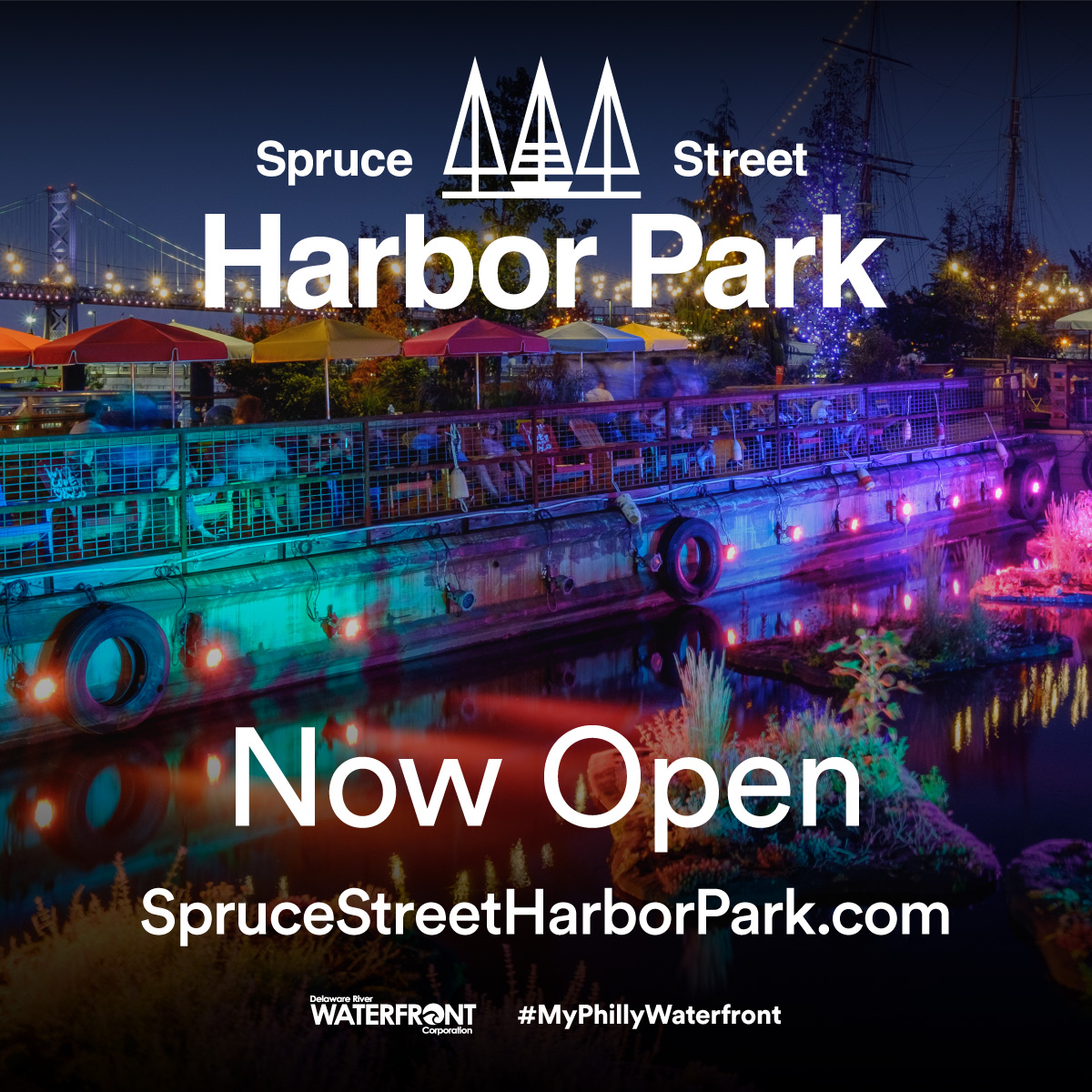 Spruce Street Harbor Park is OPEN! Come and join us on the #PhillyWaterfront this weekend as we welcome you back with the Afterwork Sessions, Saturday markets, and Family Fun Day Sundays with @PopUpPlay. We can’t wait to see you!

bit.ly/3pBsBBq

#SpruceStreetHarborPark