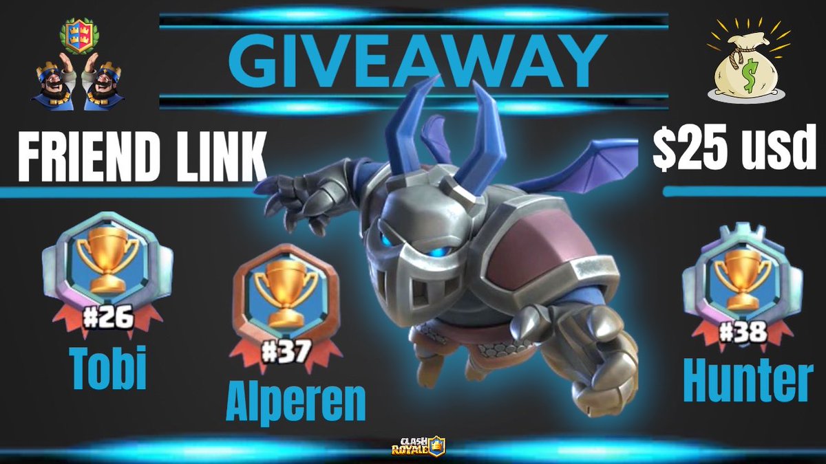 $25 + 3 Pro FL Giveaway 

Rules :
⬇️⬇️⬇️⬇️⬇️⬇️⬇️⬇️⬇️⬇️⬇️
1. Like 👍 
2. Retweet ♻️ 
3. Follow @LeviFierceForce and @tobi1_cr and <a href="/alperen_cr/">Alperen</a> and <a href="/Hunter_Clash_/">Hunter</a> 
4. Tag 2 Clash Friends 👥️
⬆️⬆️⬆️⬆️⬆️⬆️⬆️⬆️⬆️⬆️⬆️

Good Luck ♥️ Winner Will Be Chosen in 5 days 💙