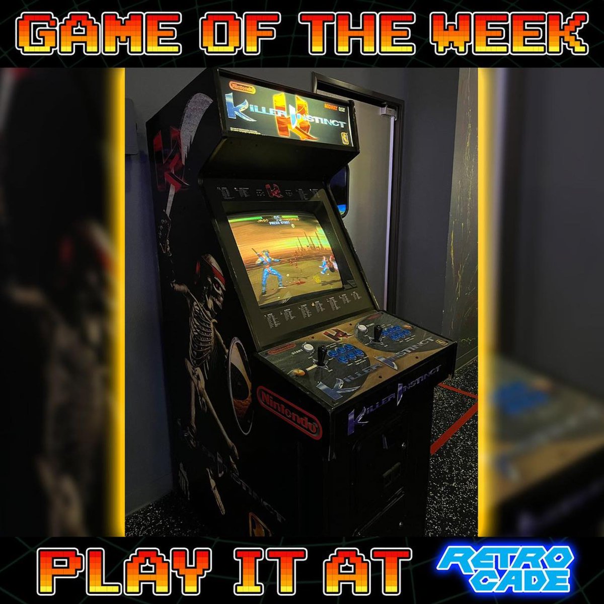 RetroCadeTX's tweet photo. Our #gameoftheweek is a real C-C-C-COMBO BREAKER! It's Killer Instinct! 

Players choose one of 10 memorable characters and compete in a fighting tournament organized by the almighty corporation UltraTech! 

You can play Killer Instinct and all of our other classic a... https://t.co/UrhdAGe6Vd