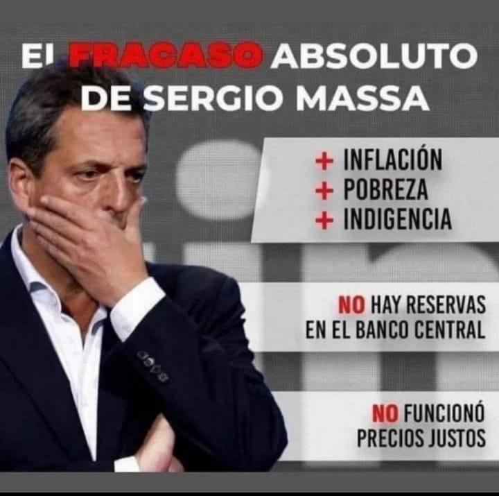 julialopez8511's tweet photo. El FRACASO absoluto de Sergio Massa, Alberto Fernández y Cristina Fernández de Kirchner. https://t.co/sNzW9MTZIj