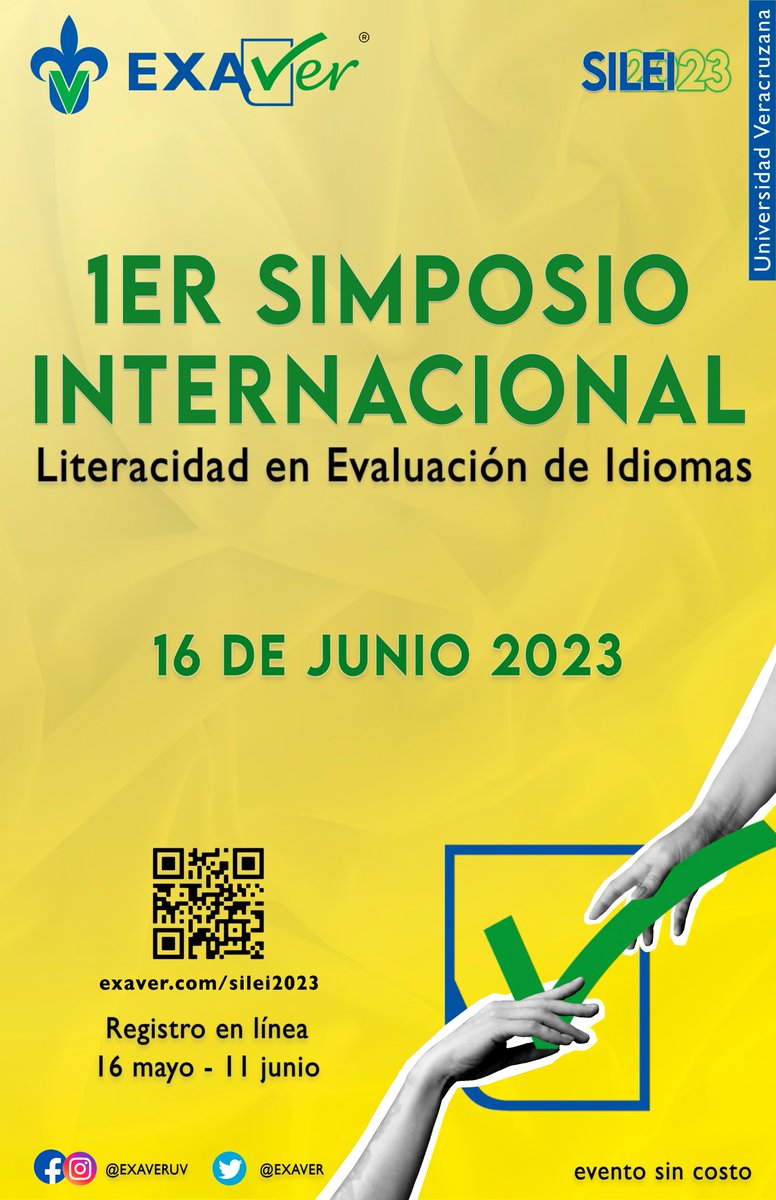 EXAVER's tweet photo. Asiste al "1er Simposio Internacional de Literacidad en Evaluación de Idiomas" este 16 de junio 2023. 🗓⏰
🤳Regístrate gratis en https://t.co/COvT5swvOw a partir del martes 16 de mayo a las 14h. 👈
¡No te quedes sin lugar!
#EXAVER #SILEI #SILEI2023 https://t.co/HXRhywr6XI