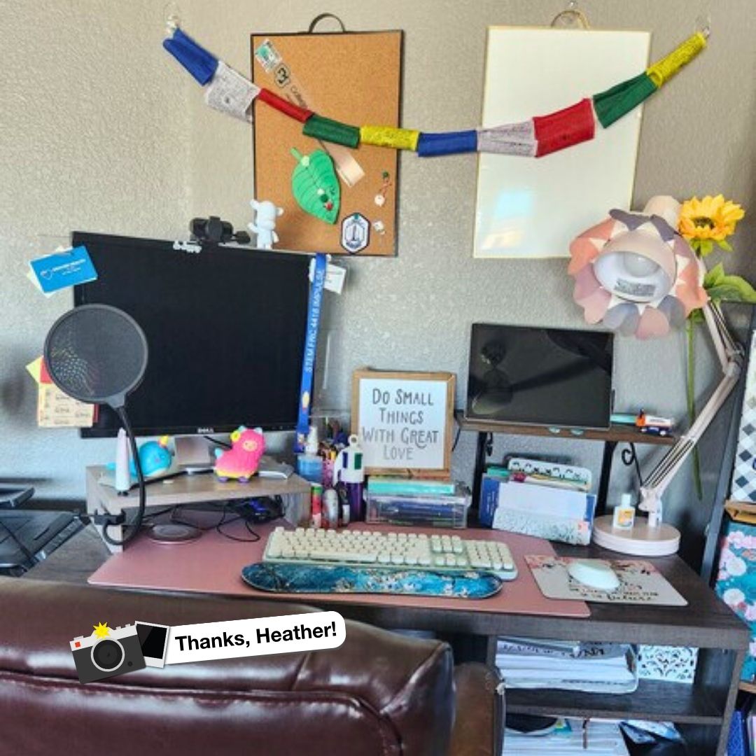 This is where the ✨ magic ✨ happens.

Check out Brand Ambassador Heather's #studyspace! "I find motivational messages to be a boost, and help me to remember my why." - Heather M.

#CUOnline #CUOnlineBrandAmbassador