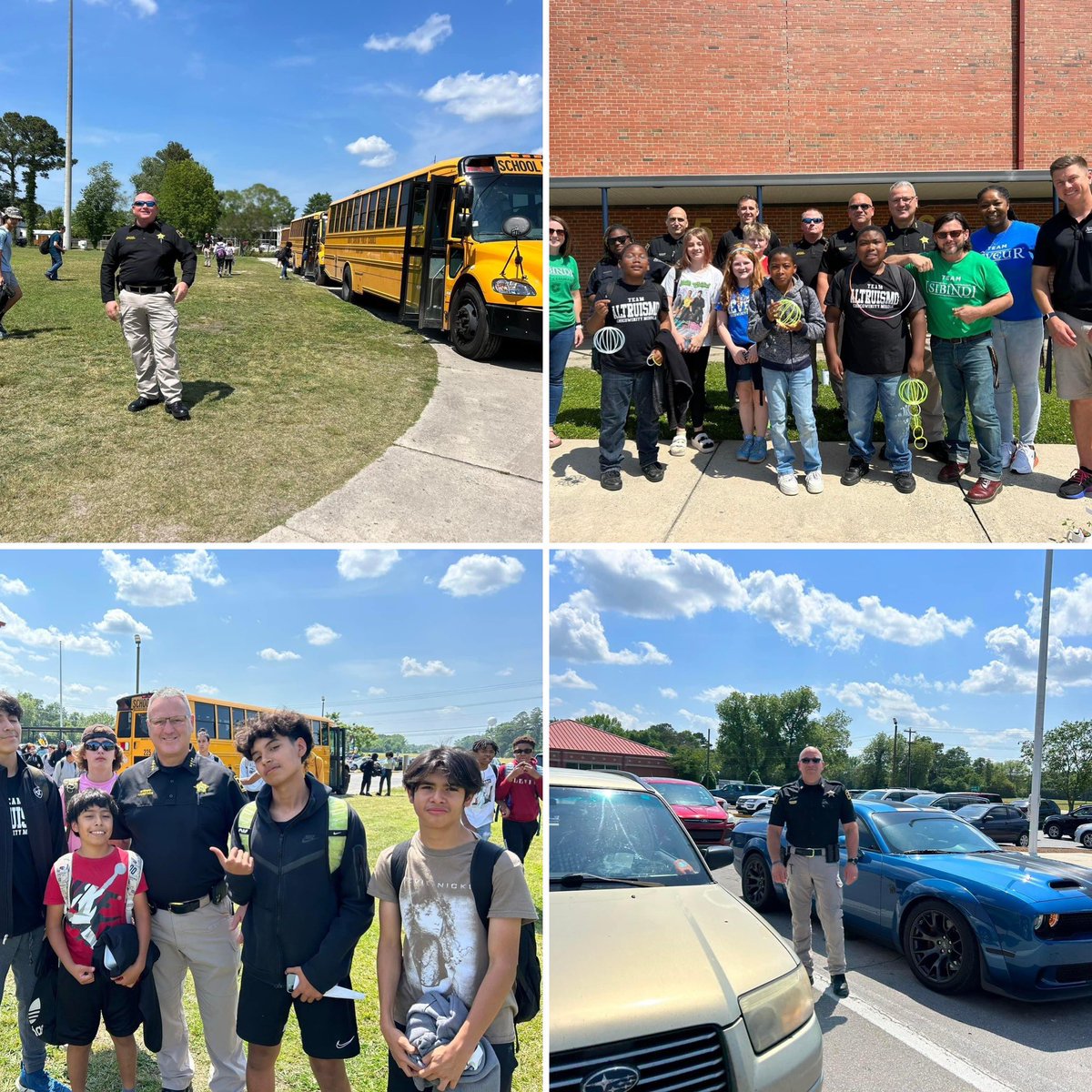 Thank you Beaufort County Sheriff’s Department for the Teacher Appreciation gift of TIME by stepping in to do bus and car duty so our teachers could leave on this beautiful Friday afternoon! We are so grateful for the support and thoughtfulness!