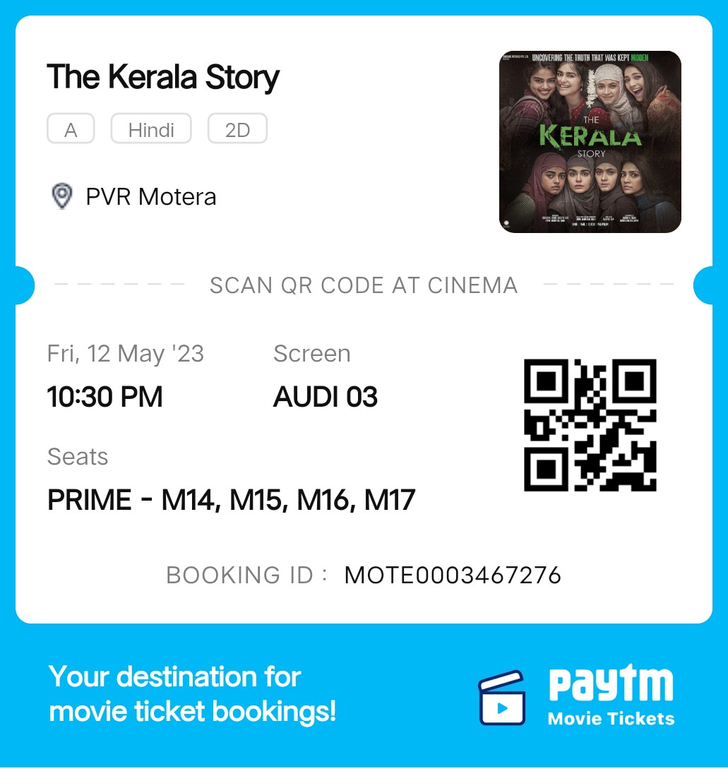 HardikVora90's tweet photo. very very bad experience at @_PVRCinemas Motera, Ahmedabad.

aaj jab hum The Kerala Story movie dekhne gaye. PVR ke staff ne mere 5 year ke bete ko allow nahi kiya for watching film lekin woh log 3 saal ke bachho ko allow kar rahe the. to yeh kya logic hai explain kroge https://t.co/7nhWchIToO