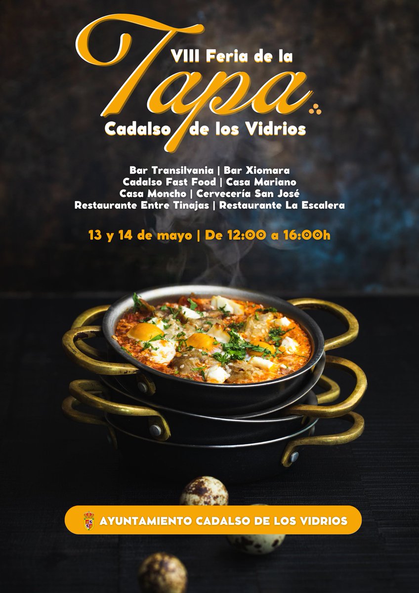 #CadalsoDeLosVidrios elige la mejor tapa este fin de semana. Una información de @periodicoSIERRA
⤵️

radiomadridsierra.com/cadalso-de-los…

#finde #findesemana #gastronomía #enoturismo #planesdefindesemana #tapas #feriadelatapa #enoturismomadrid #SierraOesteDeMadrid #turismorural #escapadas