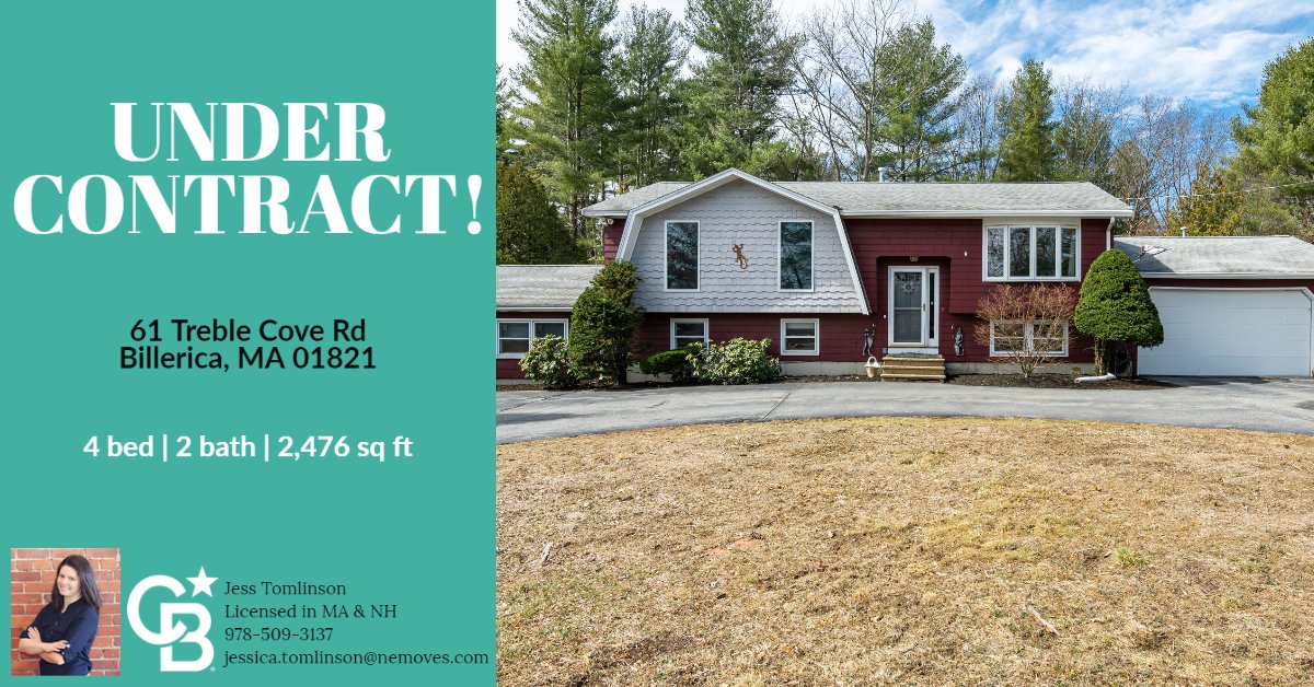 JessTomlinson87's tweet photo. On To Closing! Congrats to my client on the getting their long-time home under contract with a super offer that we couldn't refuse! One chapter may be closing and another one is opening!

#BillericaMA #whosnext #selleragent #MerrimackValley https://t.co/NVIZparEcX